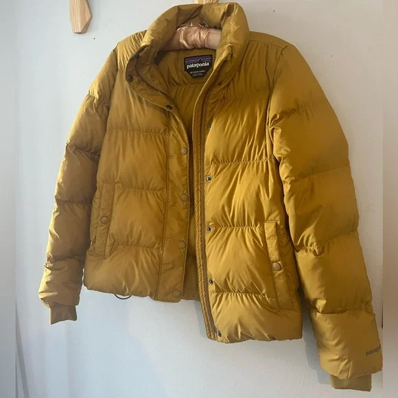 EUC Patagonia Silent Down Jacket, cosmic gold, xsmall - Picture 4 of 8